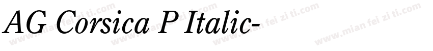 AG Corsica P Italic字体转换